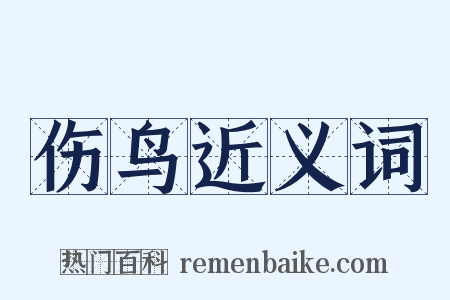伤鸟近义词是什么意思的图片